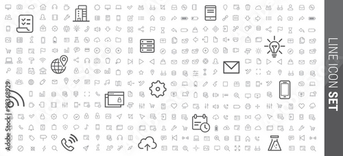 line icon set photo