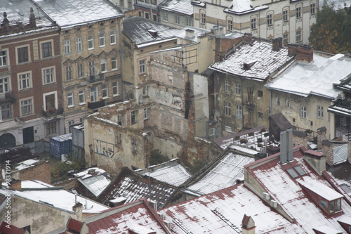 Winter view of Lviv