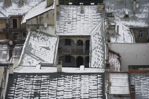 Winter view of Lviv