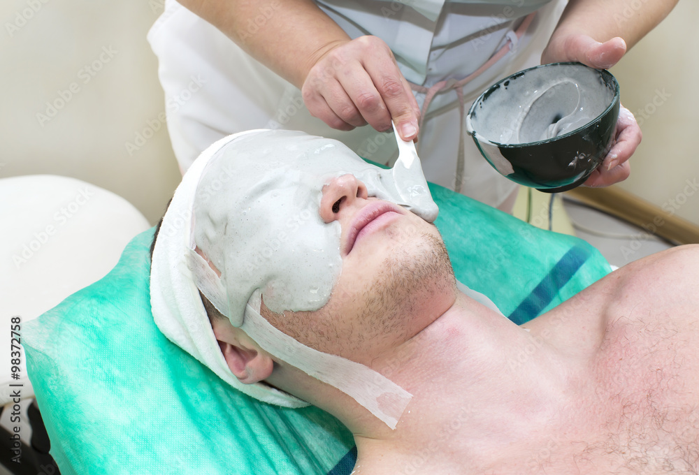 man in the mask cosmetic procedure in spa salon man in the mask cosmetic procedure in spa salon
