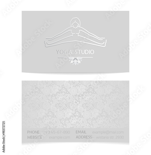 Yoga business card photo