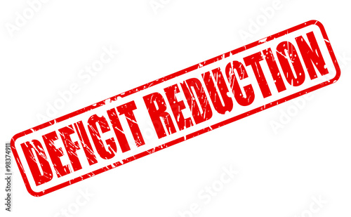 DEFICIT REDUCTION red stamp text