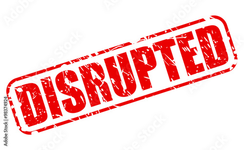 DISRUPTED red stamp text