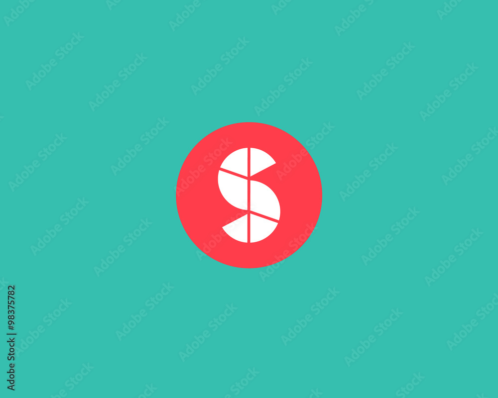 Abstract letter S logo design template. Universal vector icon.
