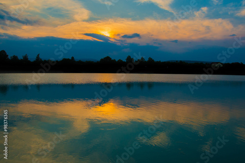 Quiet sunset background