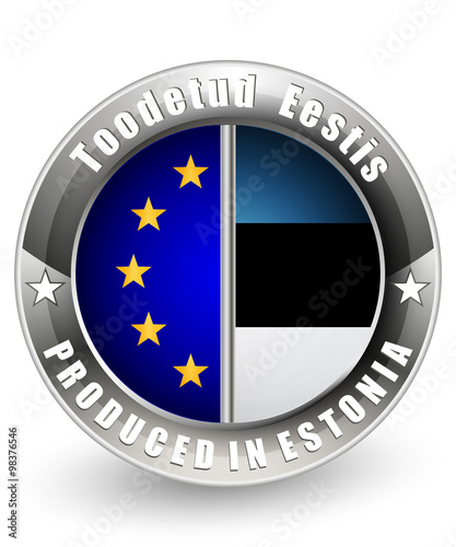 Produced in Estonia label and EU label
