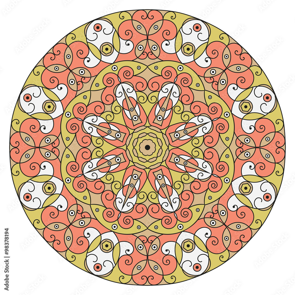 Round ethnic pattern