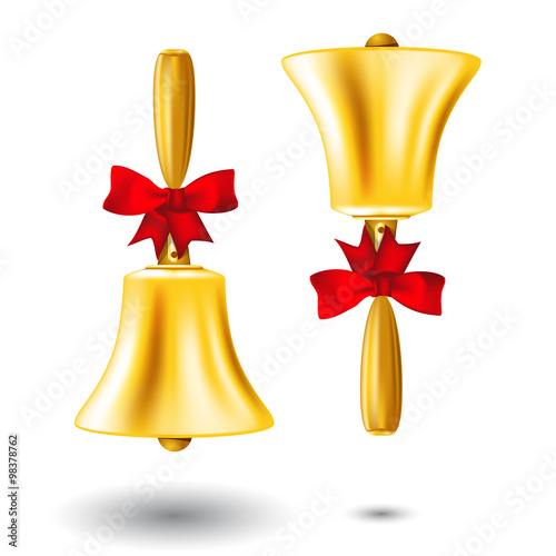 Golden school handbell - back to school