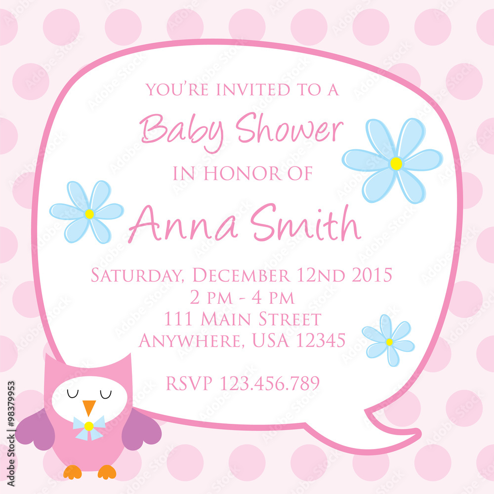 baby shower invitation with cute design baby shower invitation with cute design