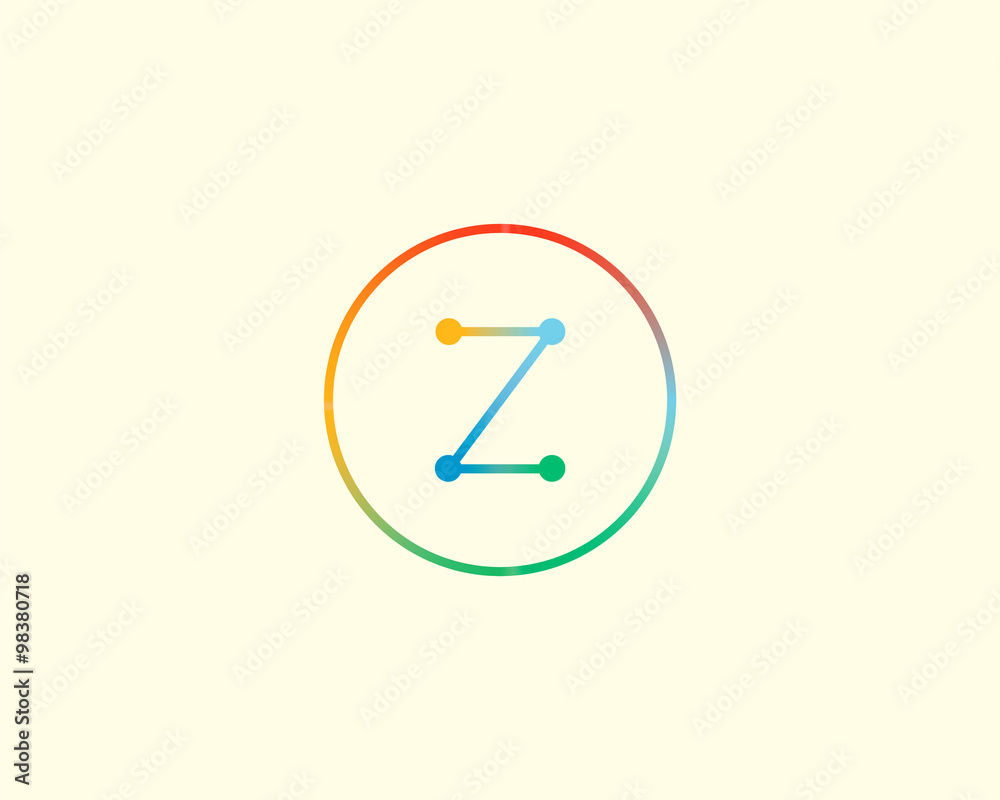 Abstract letter Z logo design template. Colorful lined creative sign. Universal vector icon. Abstract letter Z logo design template. Colorful lined creative sign. Universal vector icon.