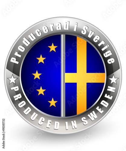 Produced in Sweden and EU label