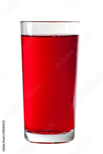Glass of cranberry juice
