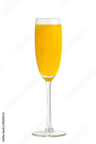 Orange juice in a champagne glass