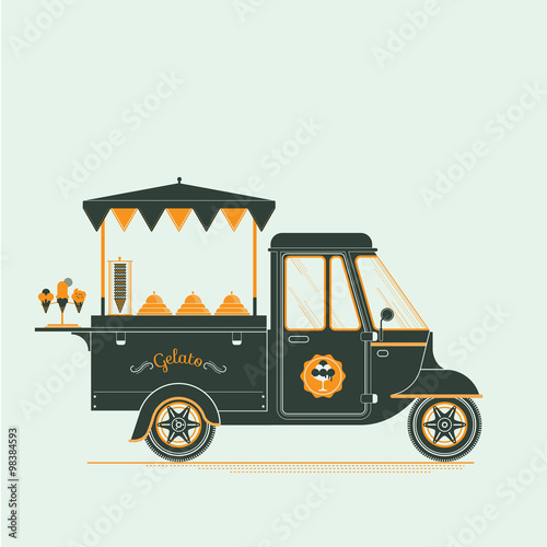 Ice cream and gelato cart
