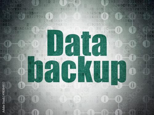 Data concept: Data Backup on Digital Paper background