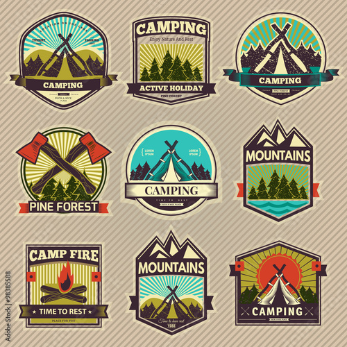  Vector camp label 