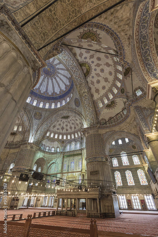 ISTANBUL, TURKEY - DECEMBER 13, 2015: The Blue Mosque, (Sultanah