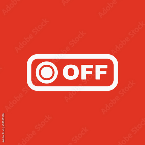 The off button icon. Off switch symbol. Flat