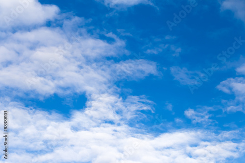 Blue sky with white clouds