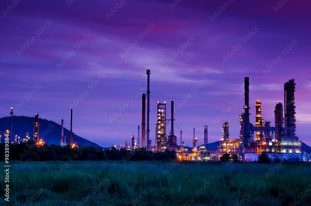 Oil refinery factory.