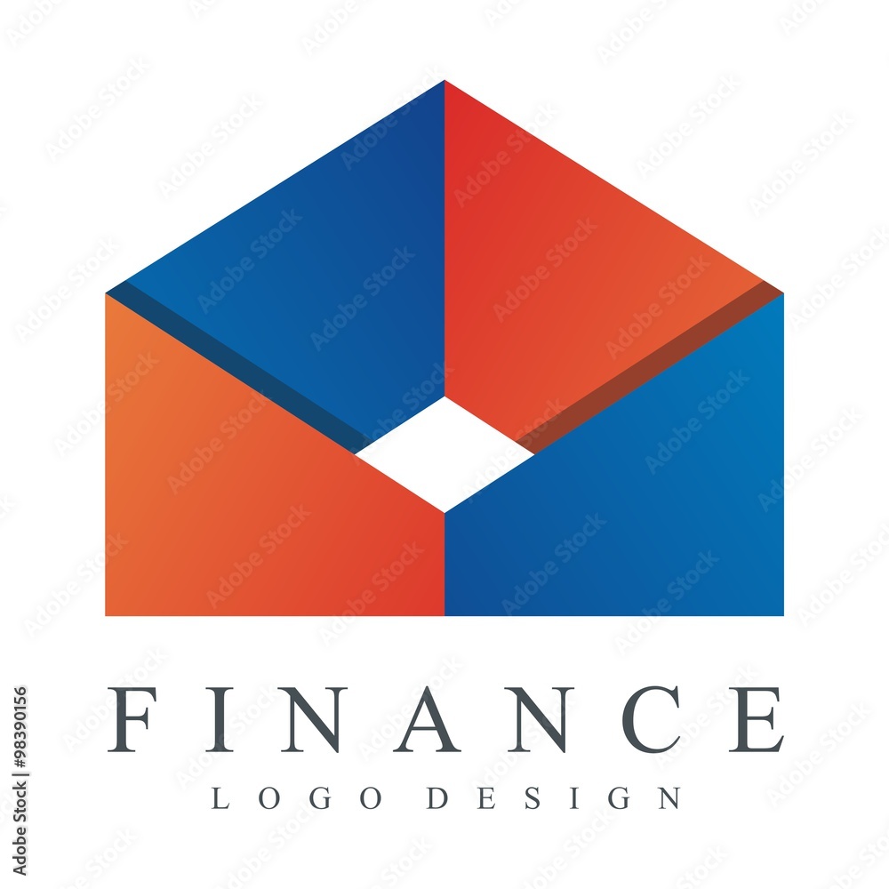 Finance, Accounting, Bank, Envelope Design Logo Vector