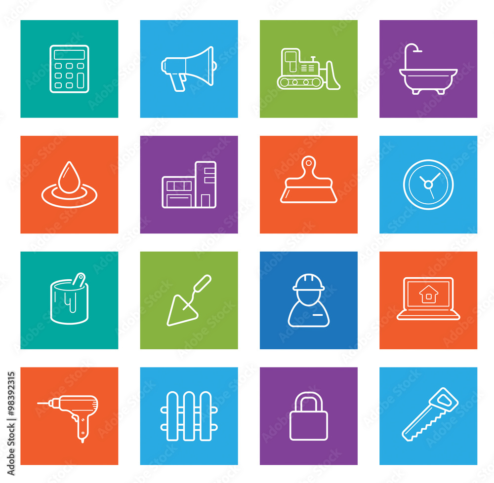 Set of Vector Construction Building Icons. Home and Repair. Can be used as Logo or Icon. Premium quality Set of Vector Construction Building Icons. Home and Repair. Can be used as Logo or Icon. Premium quality