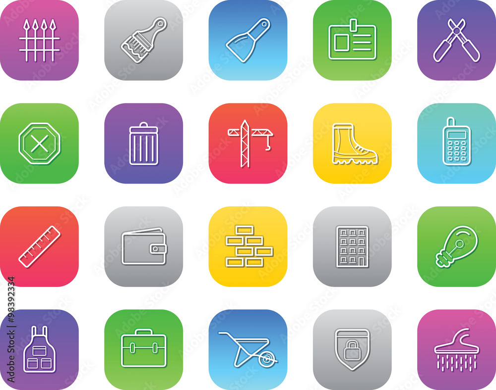 Set of Vector Construction Building Icons. Home and Repair. Can be used as Logo or Icon. Premium quality Set of Vector Construction Building Icons. Home and Repair. Can be used as Logo or Icon. Premium quality