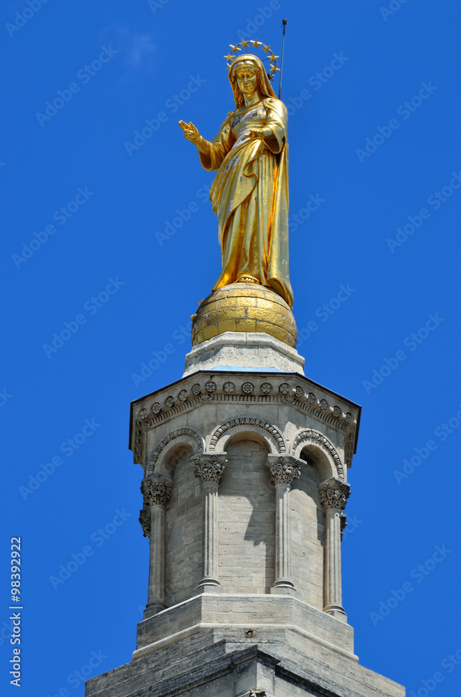 Sculpture of the Virgin Mary in Avignon