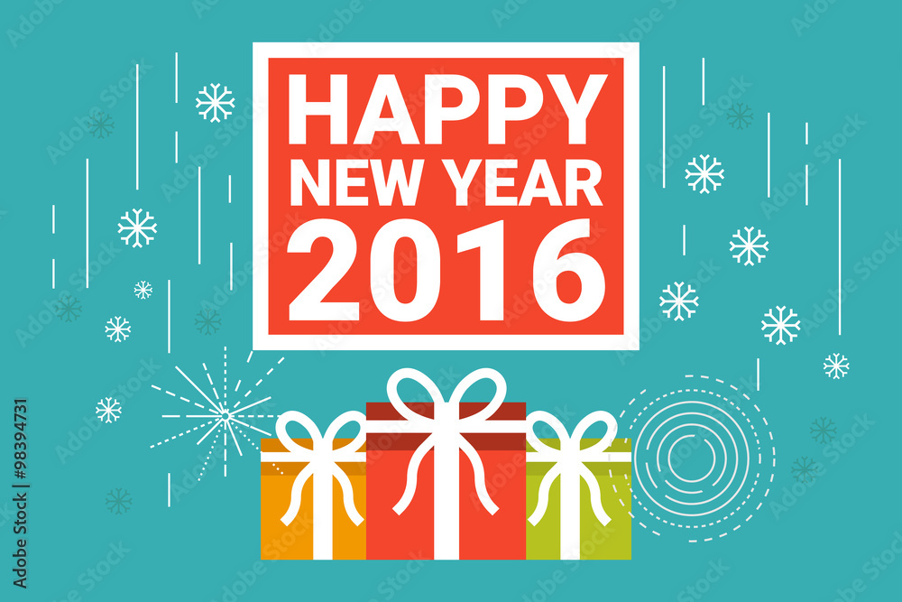 Happy New Year 2016 concept