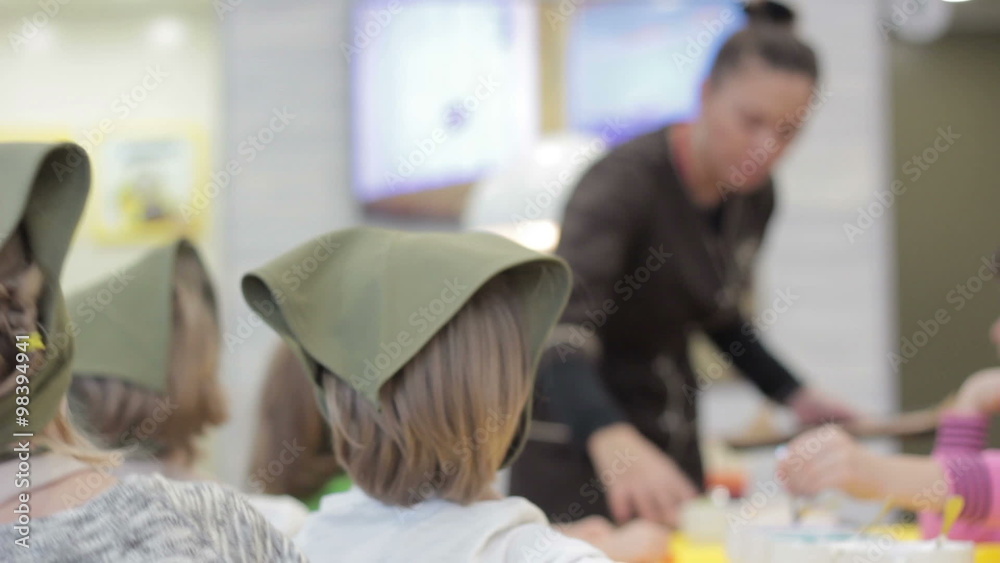 Children watching television cartoons