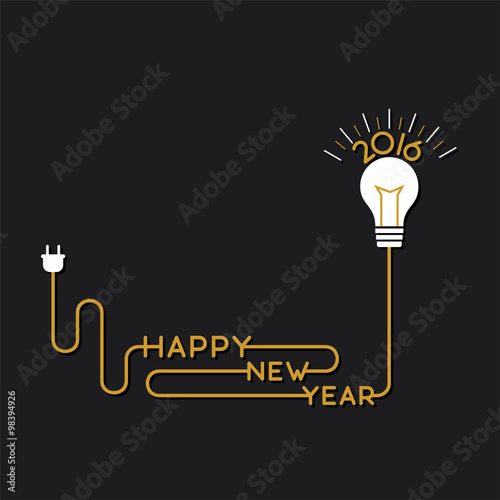 creative idea new year 2016 concept design