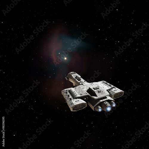 Towards the Nebula - science fiction illustration