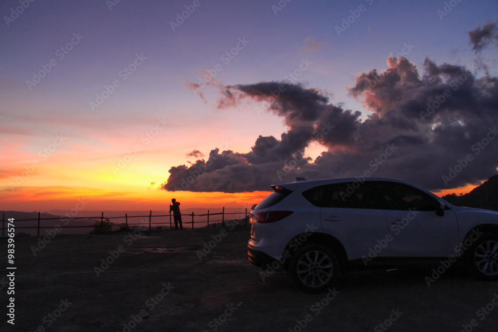Sunset at Phu Tub Berk in Phetchabun province,Thailand. Sunset at Phu Tub Berk in Phetchabun province,Thailand.