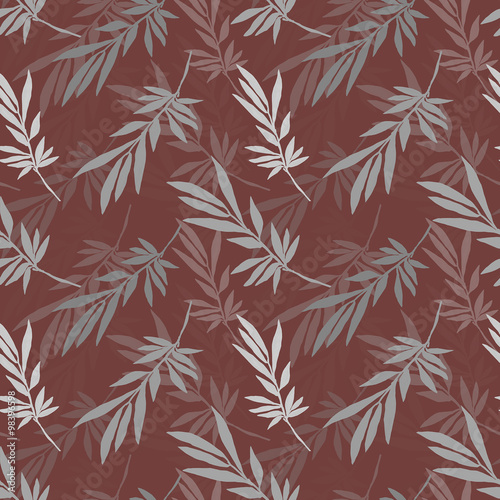 Seamless pattern of autumn leaves 
