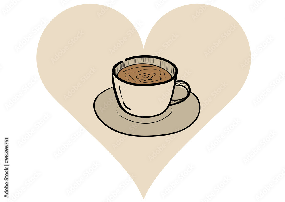 Coffee in heart Coffee in heart