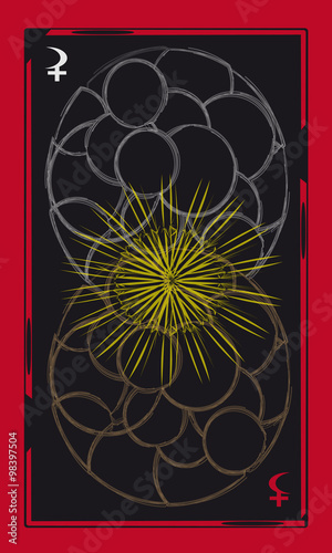 Tarot cards - back design. Seal