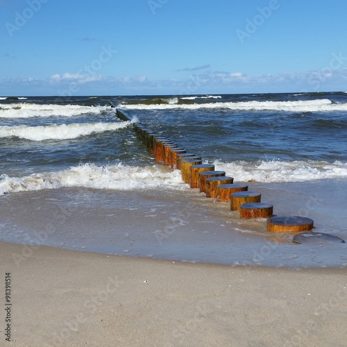 Buhnen am Strand photo