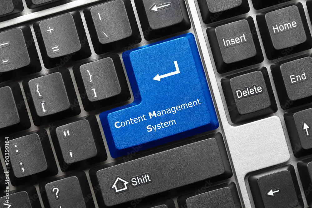 Conceptual keyboard - Content Management System (blue key) Conceptual keyboard - Content Management System (blue key)