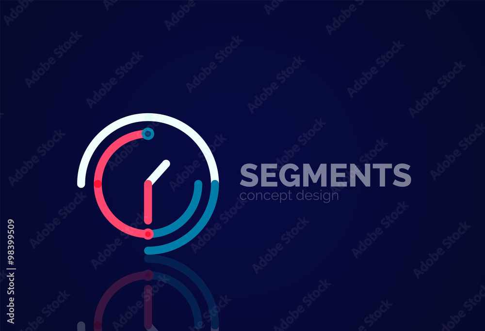 Vector outline minimal abstract geometric logo Vector outline minimal abstract geometric logo