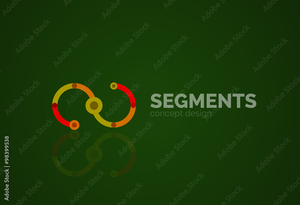 Vector outline minimal abstract geometric logo