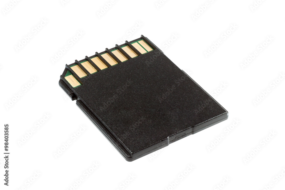 SD memory card isolated on white background SD memory card isolated on white background