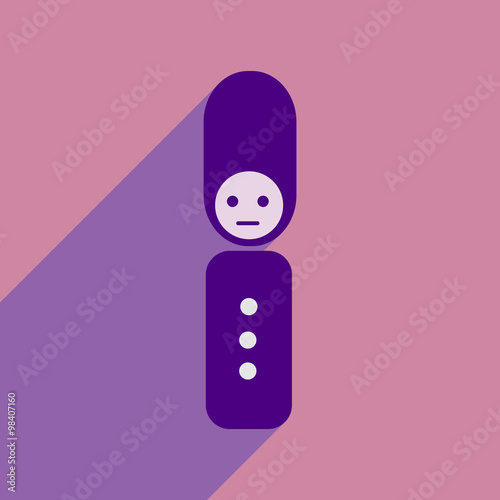 flat icon with long shadow British guardian
