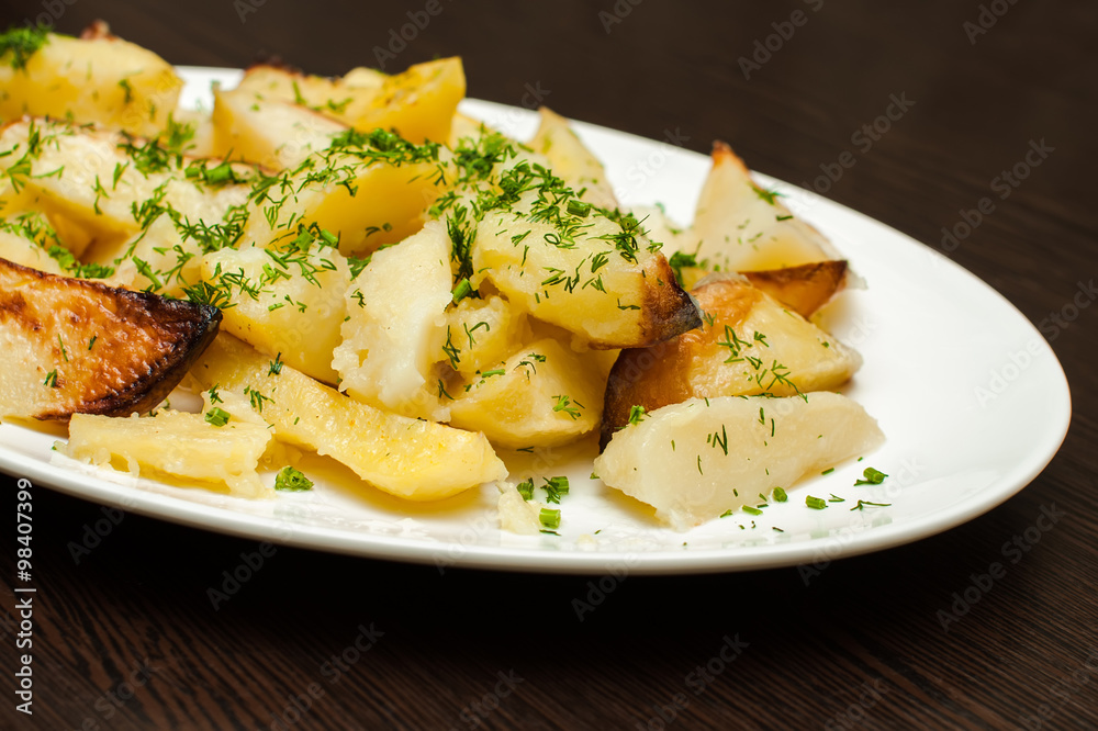 Fried potatoes with dill Fried potatoes with dill