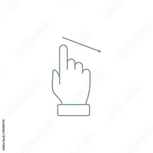 Multi touch, hand, finger, gesture icon