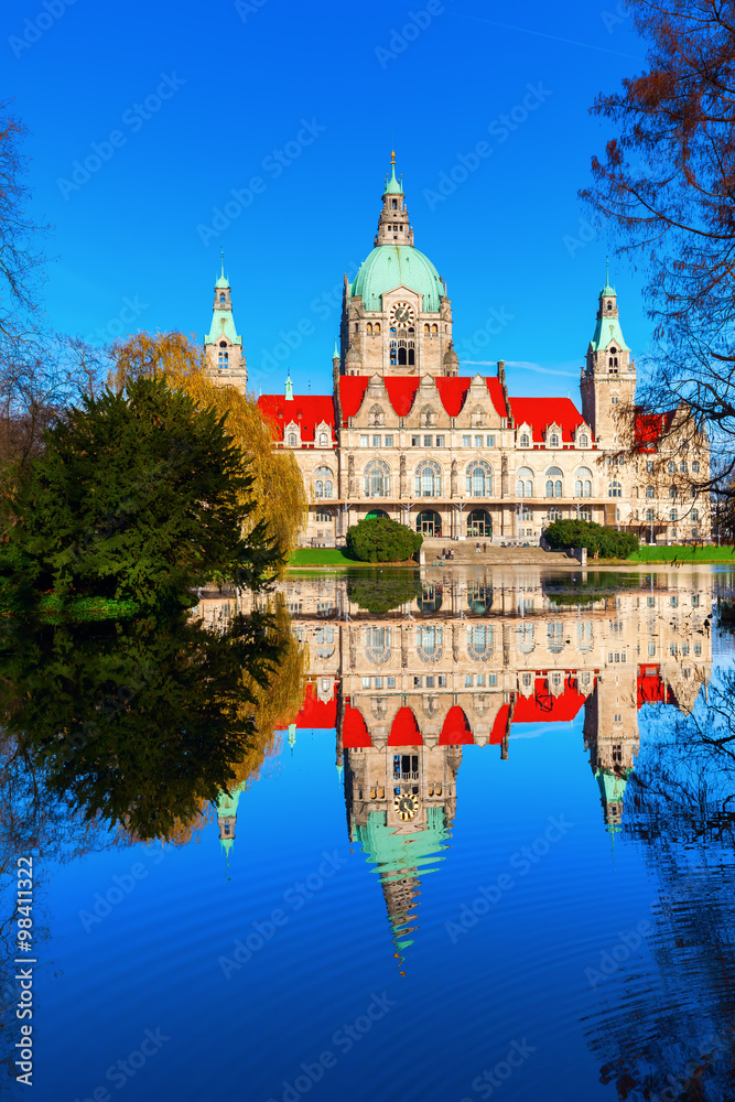 Neues Rathaus in Hannover, Deutschland