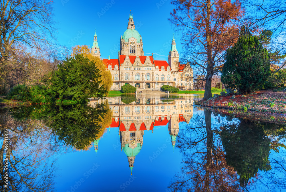 Neues Rathaus in Hannover, Deutschland