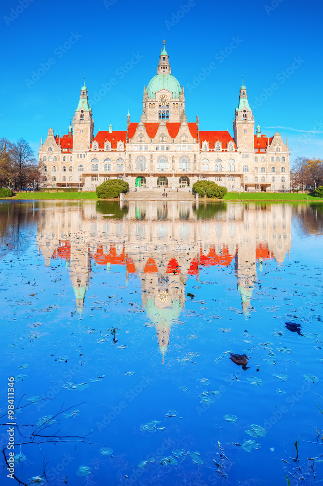 Neues Rathaus in Hannover, Deutschland