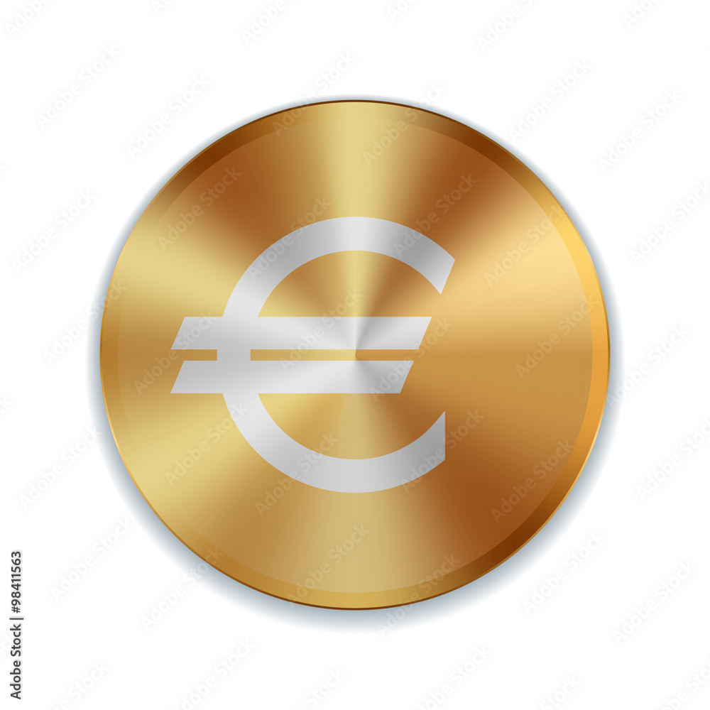 Obraz premium Euro button