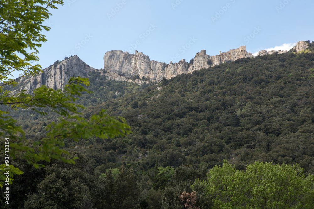 Peyrepertuse castle in  French Pyrenees