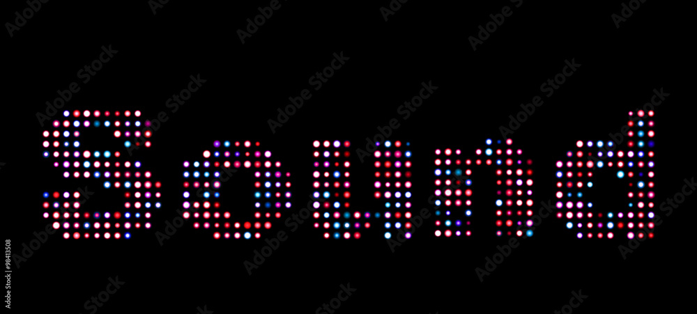 Sound colorful led text Sound colorful led text